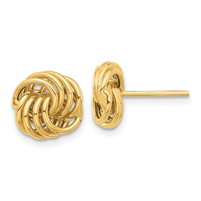 Shop Exclusive 14K Gold Polished Love Knot Stud Earrings - Stylish & Affordable-1