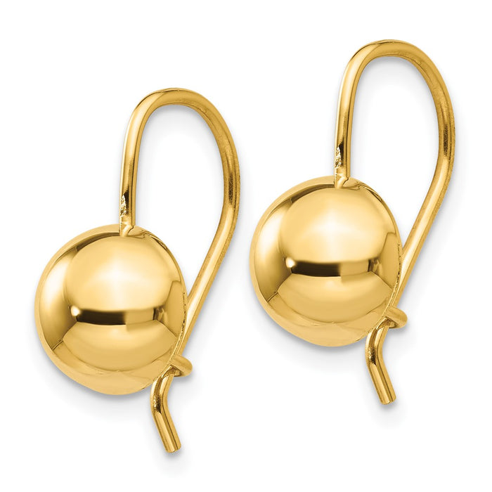 Buy Stylish 14K Gold 8mm Hollow Half Ball Earrings | Luxury Value Pieces-2