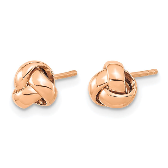 Shop Stylish 14K Rose Gold Love Knot Post Earrings - High-Quality Design-2
