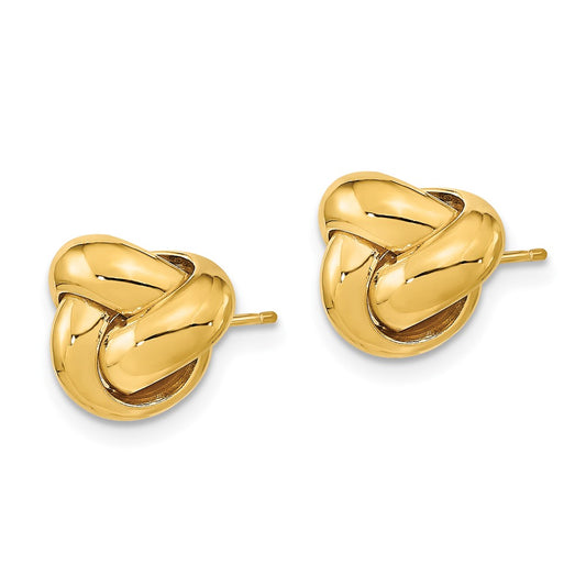 Buy Exclusive 14K Gold Polished Love Knot Stud Earrings - Stylish & Affordable