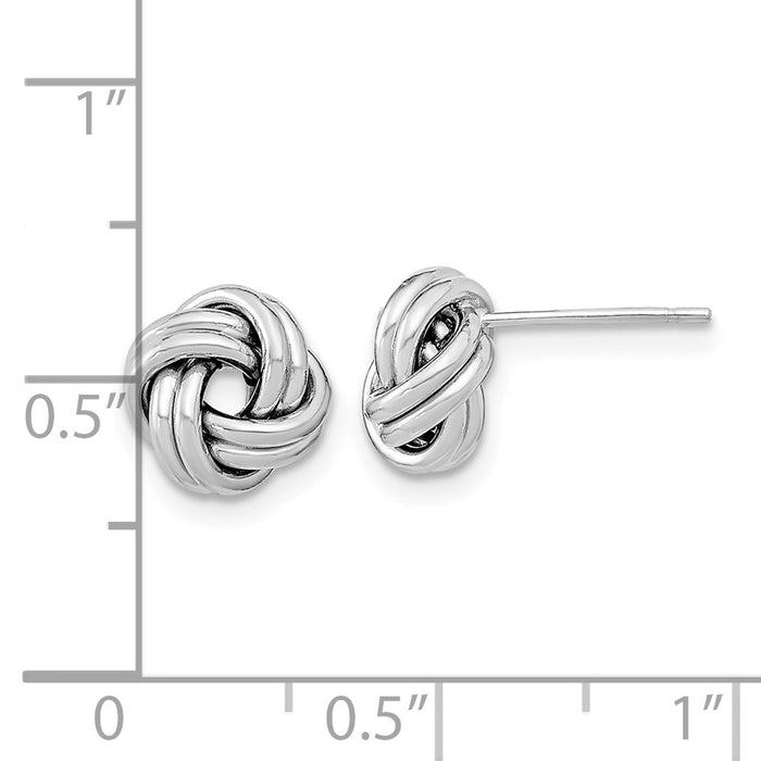 Exclusive 14K White Gold Double Love Knot Earrings - Stylish & Affordable!-3