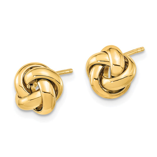 Buy Stylish 14K Gold Polished Love Knot Stud Earrings - Exclusive Value Offer!