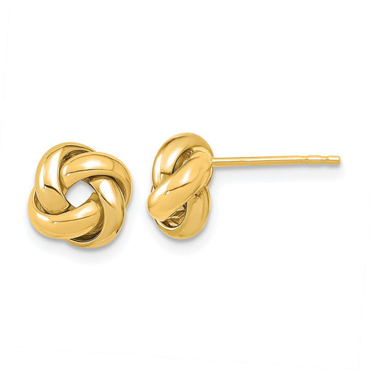 Buy Stylish 14K Gold Polished Love Knot Stud Earrings - Exclusive Value Offer!