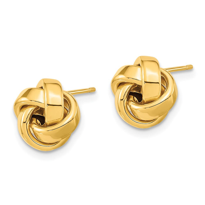 Shop Stylish 14K Gold Polished Love Knot Stud Earrings - Affordable Luxury-2