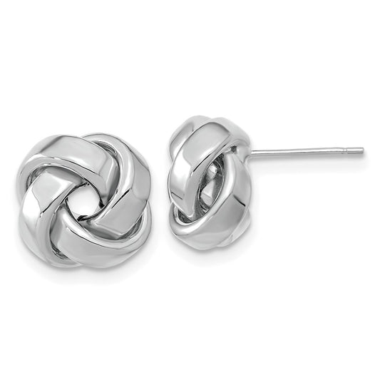 Shop Stylish 14K White Gold Polished Love Knot Post Earrings - Luxury Value!