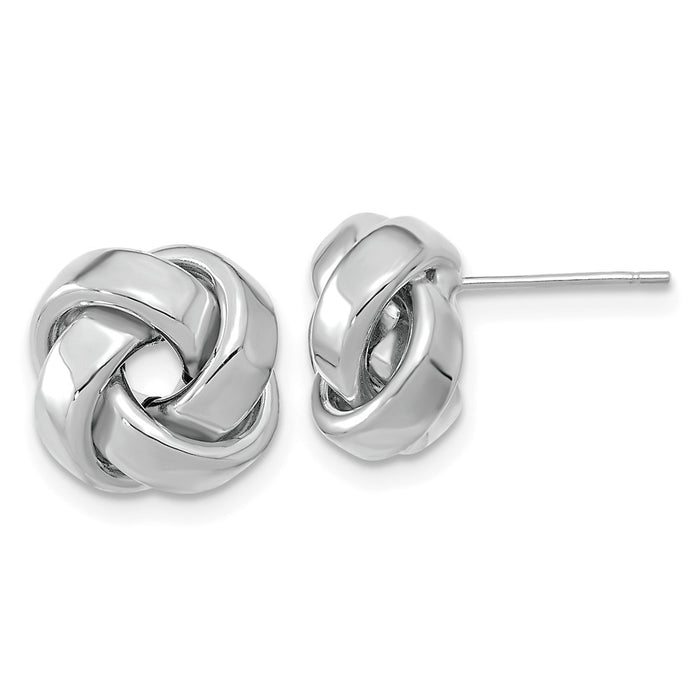 Shop Stylish 14K White Gold Polished Love Knot Post Earrings - Luxury Value!-1