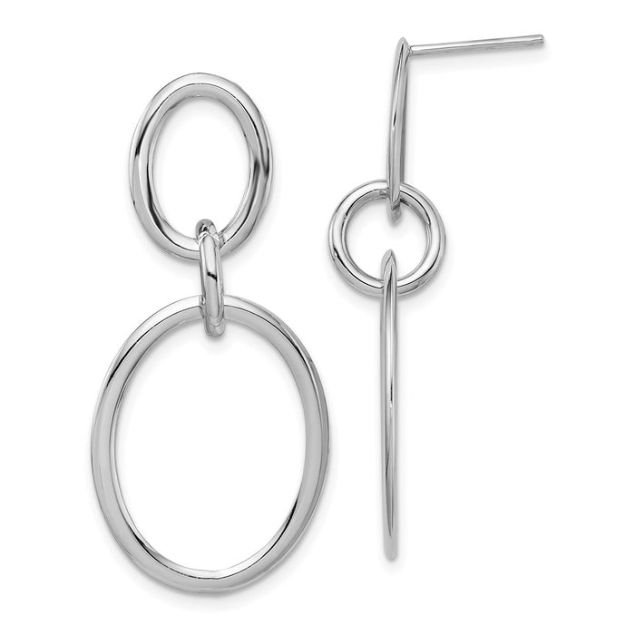 Exclusive 14K White Gold Hoop Earrings - Stylish & Elegant Design, Great Value-1