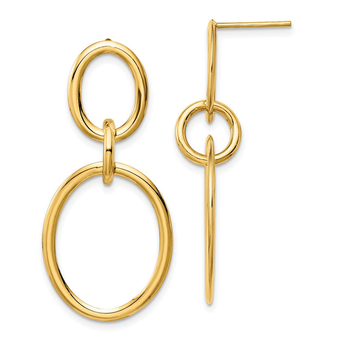 Shop Stylish 14K Yellow Gold Hoop Earrings - 1.5 inches, Timeless Elegance-1