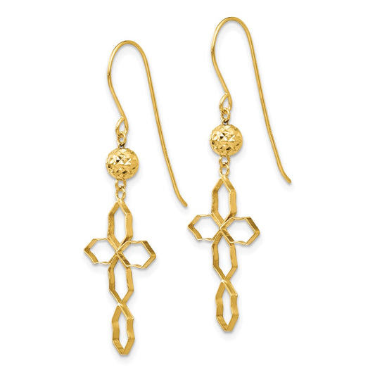Buy Exclusive 14K Gold Cross Earrings - Stylish Design, Affordable Luxury