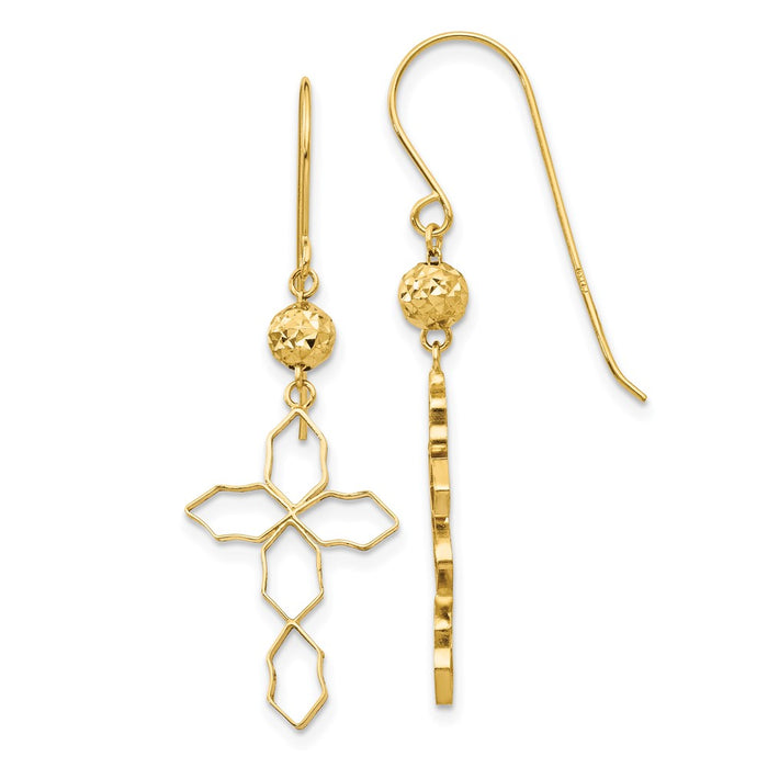 Buy Exclusive 14K Gold Cross Earrings - Stylish Design, Affordable Luxury-1