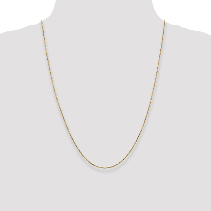 Exclusive 14K Gold 24-Inch Twisted Box Chain 0.95mm - Stylish & Affordable-4