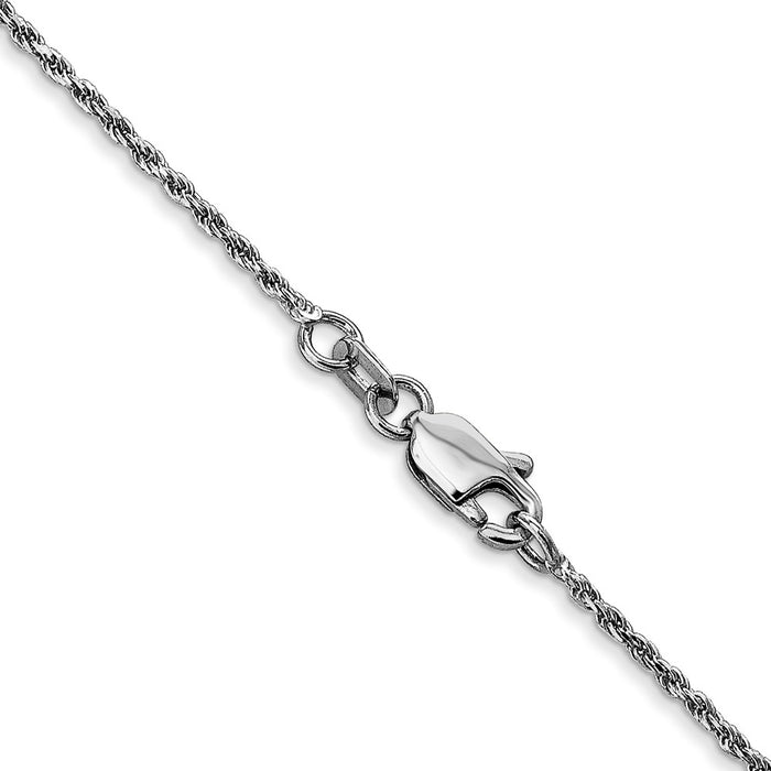 Buy Exclusive 14K White Gold 20-Inch Diamond-Cut Rope Chain, Stylish 1.15mm-3