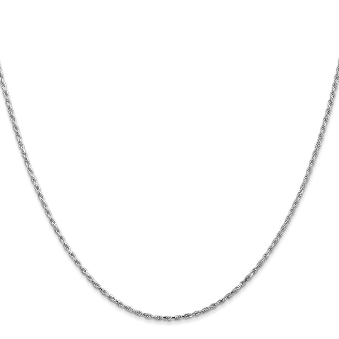 Buy Exclusive 14K White Gold 20-Inch Diamond-Cut Rope Chain - Stylish Value!-2