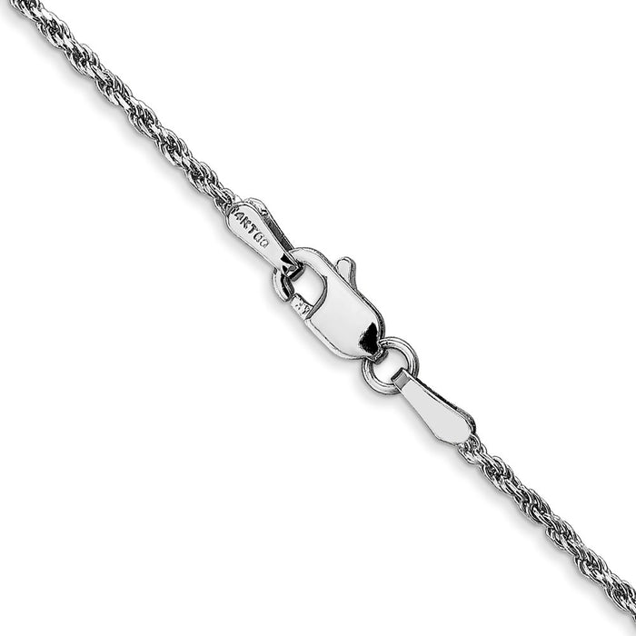 Buy Exclusive 14K White Gold 20-Inch Diamond-Cut Rope Chain - Stylish Value!-3