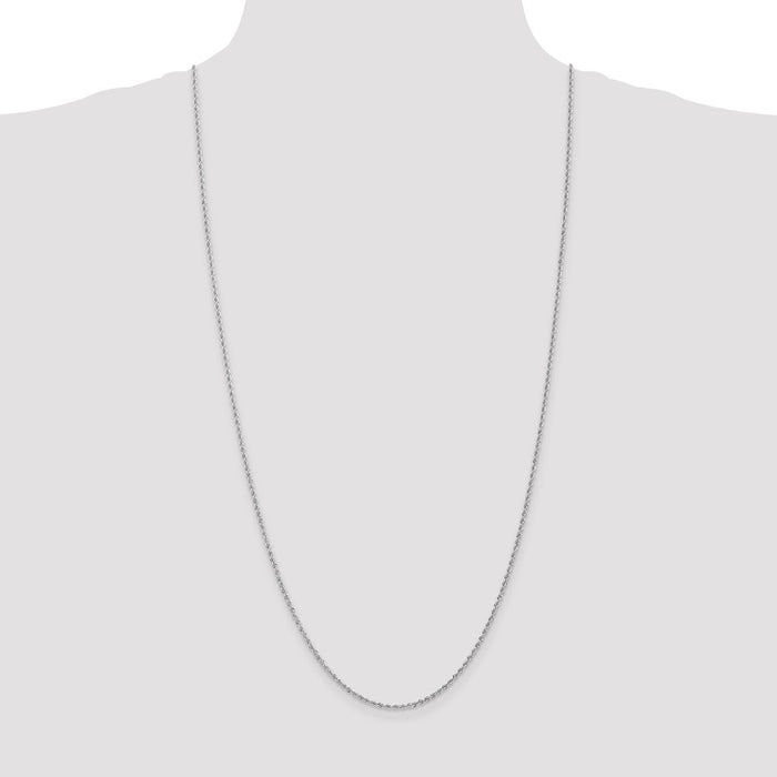 Exclusive 30-Inch 14K White Gold Rope Chain - Stylish 1.5mm Design-4