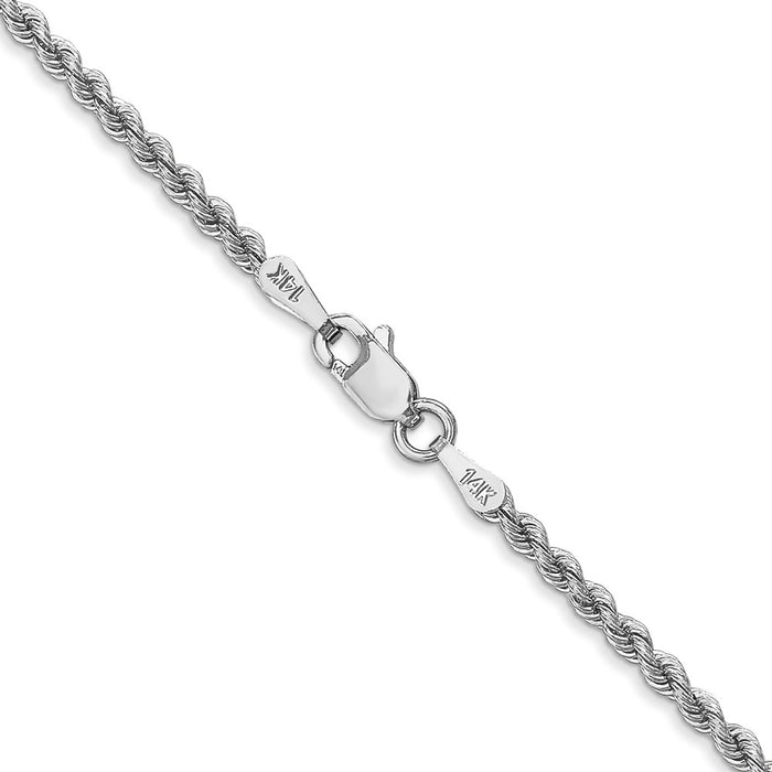 Shop Stylish 14K White Gold 26-Inch 2.25mm Rope Chain - Luxury Jewelry Offer-3
