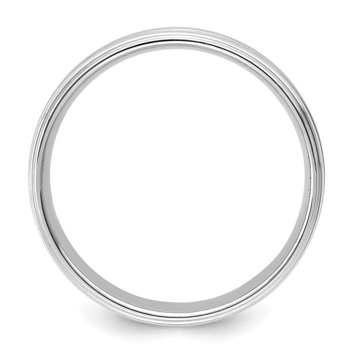 High-Quality 14K White Gold 6mm Comfort Fit Wedding Band - Stylish & Affordable!-2
