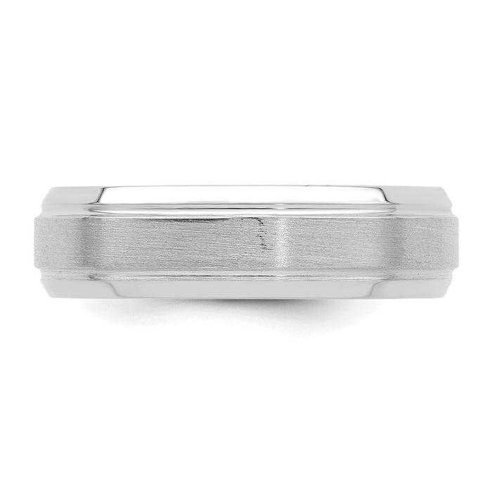 Exclusive 14K White Gold 6mm Comfort Fit Wedding Band - Lightweight & Stylish-3