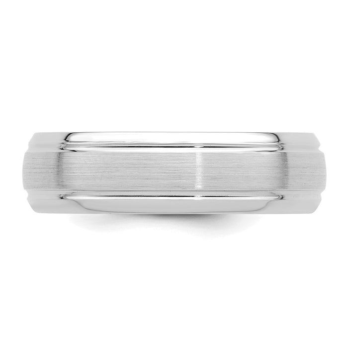 Buy Stylish 14K White Gold 6mm Comfort Fit Wedding Band - Size 8.5, Value!-3