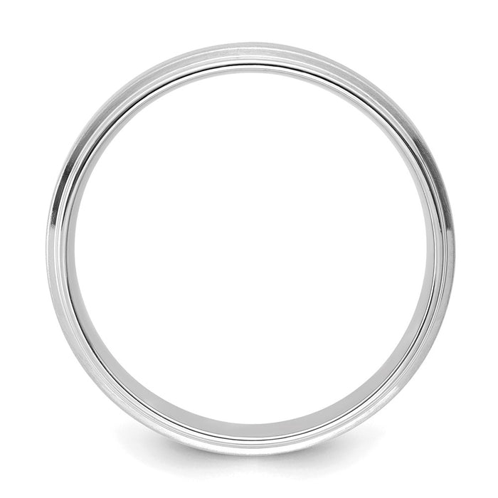 Shop 14K White Gold 6mm Lightweight Comfort Fit Wedding Band - Stylish Value!-2