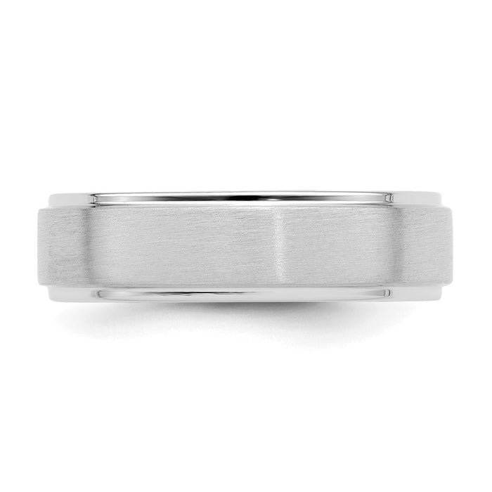 Shop 14K White Gold 6mm Lightweight Comfort Fit Wedding Band - Stylish Value!-3