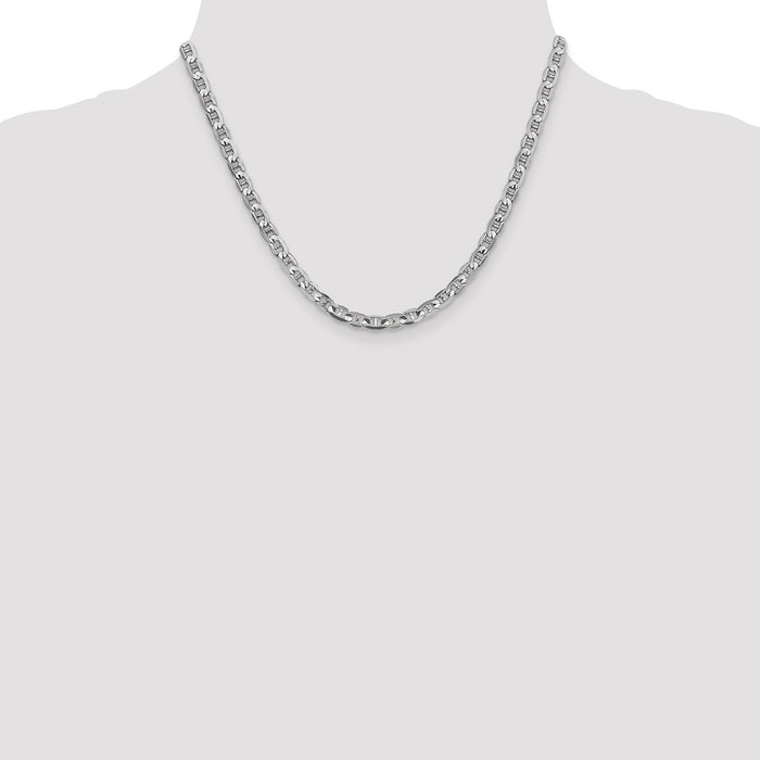 Buy High-Quality 14K White Gold 8-Inch 3.75mm Anchor Chain - Stylish Value!-4