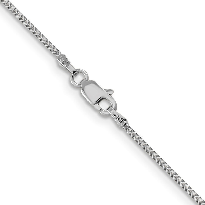 Buy Exclusive 14K White Gold Franco Chain 16-Inch .9mm - Stylish & Affordable-3