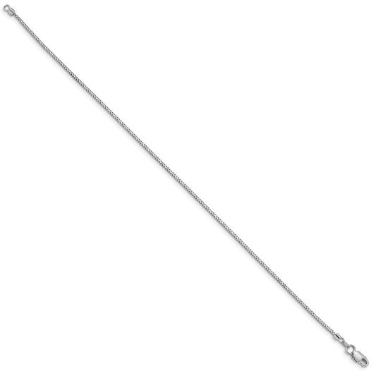 Buy Stylish 14K White Gold Franco Bracelet, 7-Inch .9mm - Luxury Jewelry