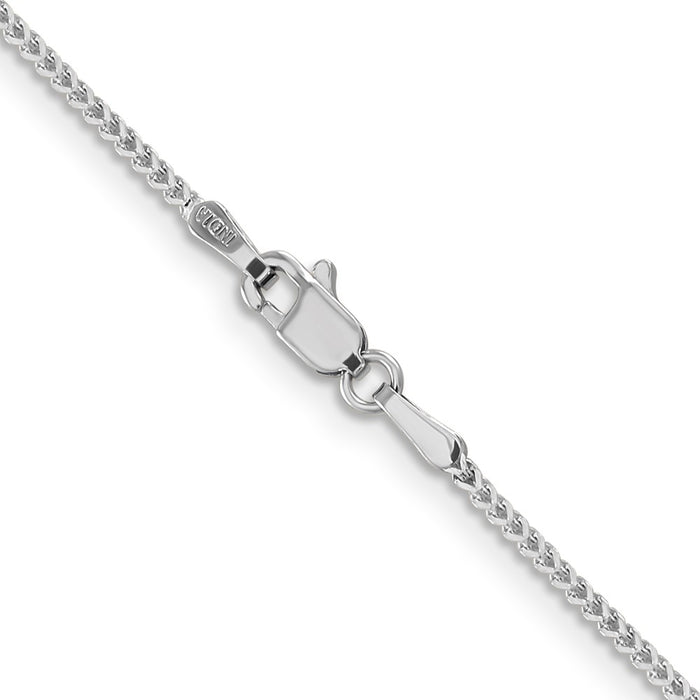 Buy Stylish 14K White Gold Franco Chain, 18-Inch, 1mm - Luxury Accessory-3