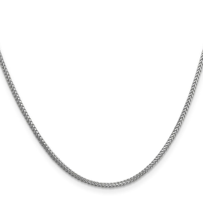 Exclusive 14K White Gold 24-Inch Franco Chain - Stylish 1.3mm Design-2