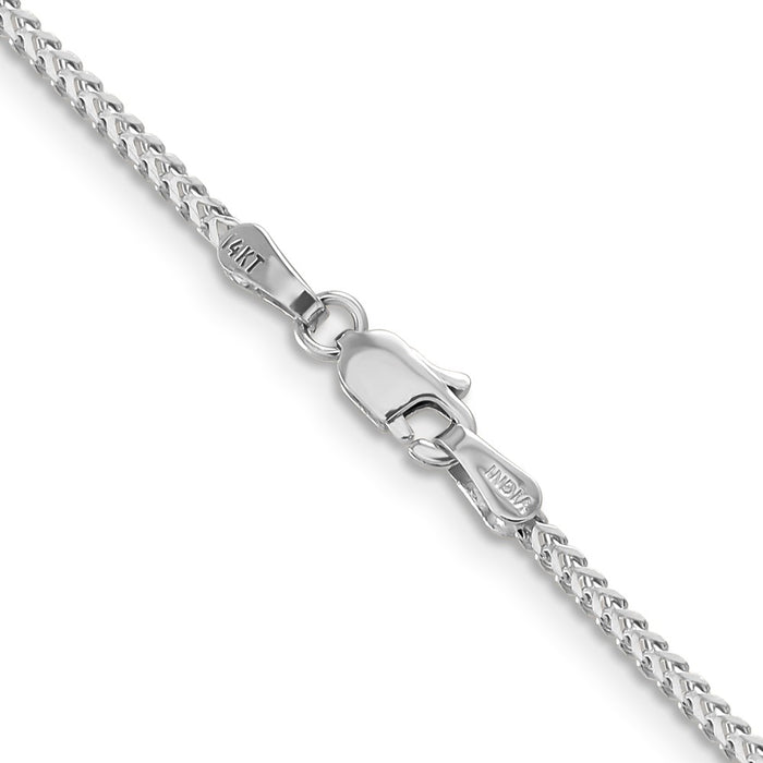 Buy 14K White Gold 16-Inch Franco Chain - Stylish & Affordable 1.3mm Design-3