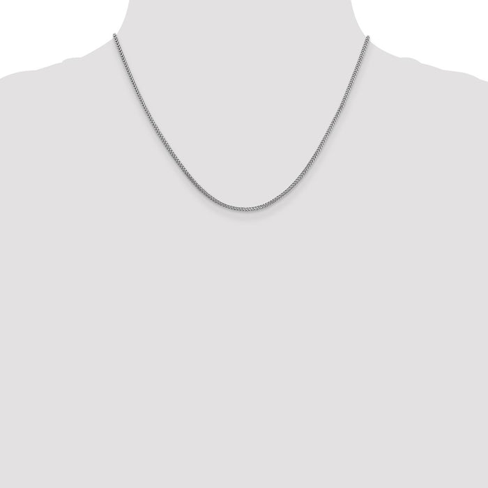 Buy Exclusive 14K White Gold Franco Chain - 18-Inch, 1.3mm, Stylish & Durable-4