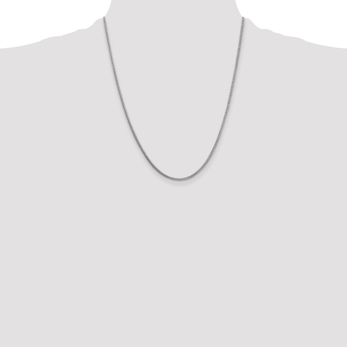 Buy 14K White Gold Franco Chain 22-Inch 1.3mm - Stylish & Affordable!-4