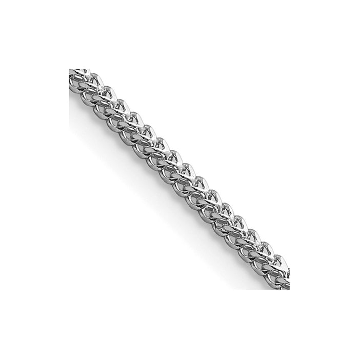 Buy 14K White Gold 16-Inch Franco Chain - Stylish & Affordable 1.3mm Design-1