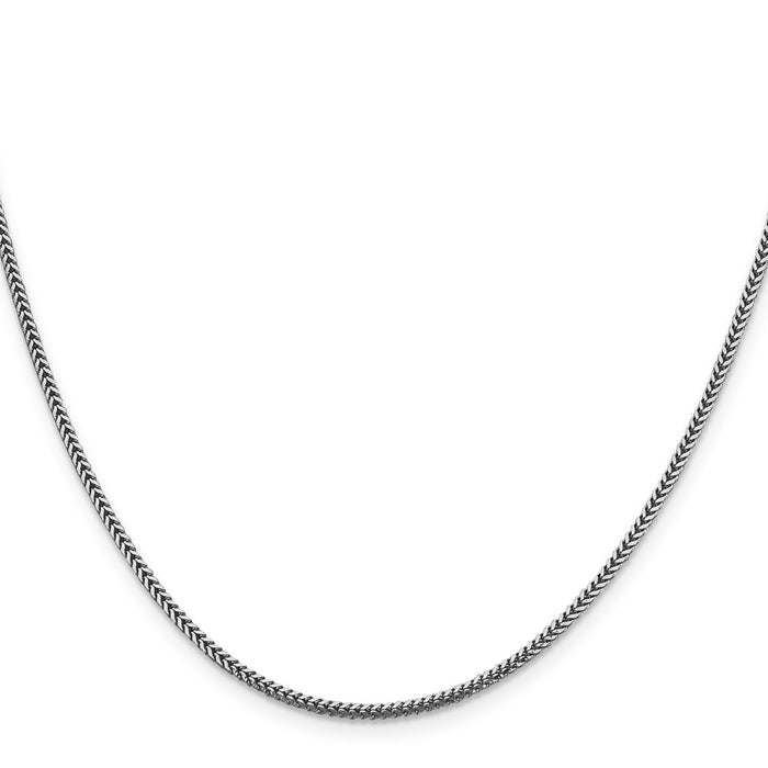 Shop Stylish 14K White Gold 20-Inch Franco Chain - 1.4mm, Lobster Clasp-2