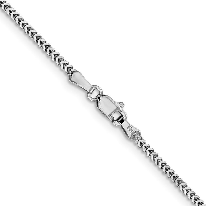 Shop Exclusive 14K White Gold Franco Chain 1.4mm - Stylish 18-Inch Length-3