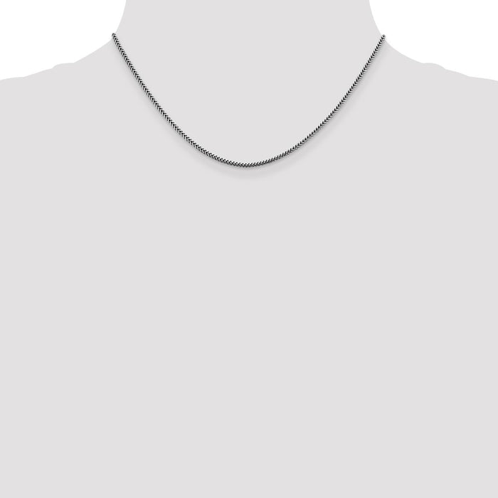 Exclusive 14K White Gold 16-Inch Franco Chain - Stylish 1.4mm Design-4