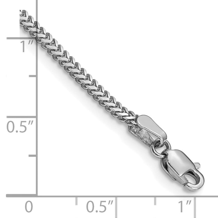 Buy Stylish 14K White Gold Franco Bracelet - 7-Inch, 1.4mm, Affordable Price-3
