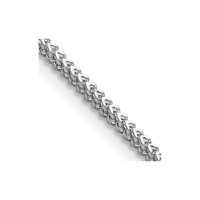 Shop Stylish 14K White Gold 20-Inch Franco Chain - 1.4mm, Lobster Clasp-1