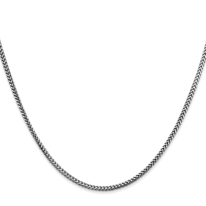 Shop 14K White Gold Franco Chain 22-Inch, 1.5mm - Stylish & Luxury Accessory-2