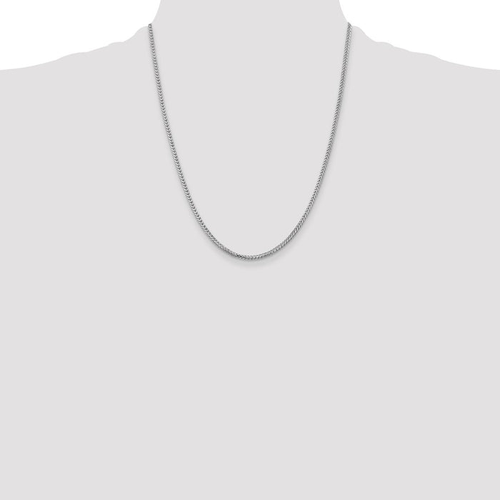 Buy Exclusive 14K White Gold Franco Chain 22-Inch, 2mm - Stylish Value!-4