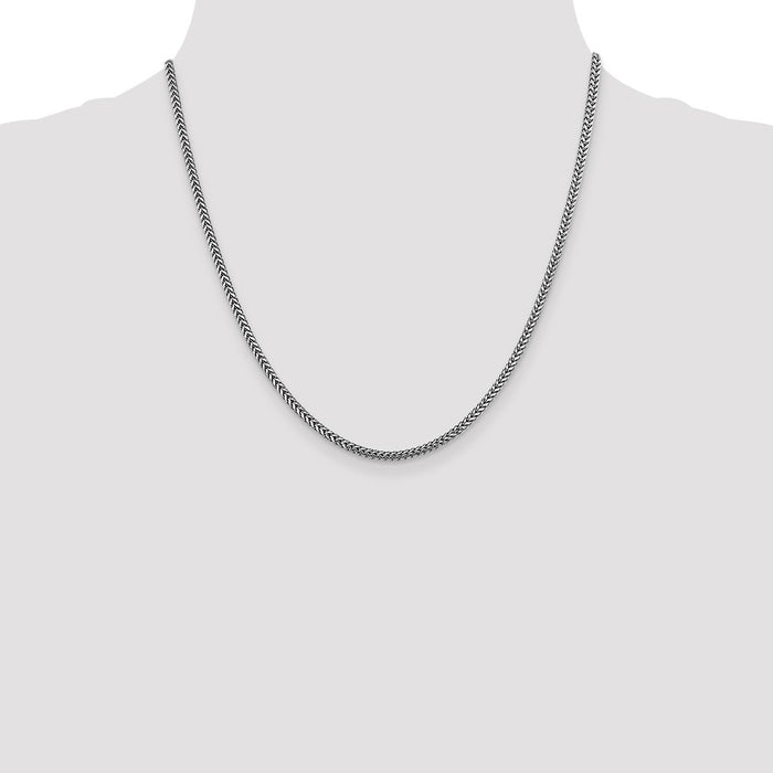 Shop Stylish 14K White Gold Franco Chain - 20-Inch, 2.3mm - Luxury Jewelry-4