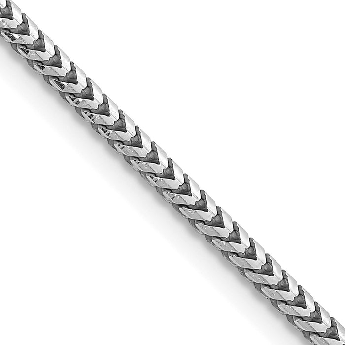 Shop Stylish 14K White Gold 26-Inch Franco Chain - 2.5mm, Lobster Clasp-1