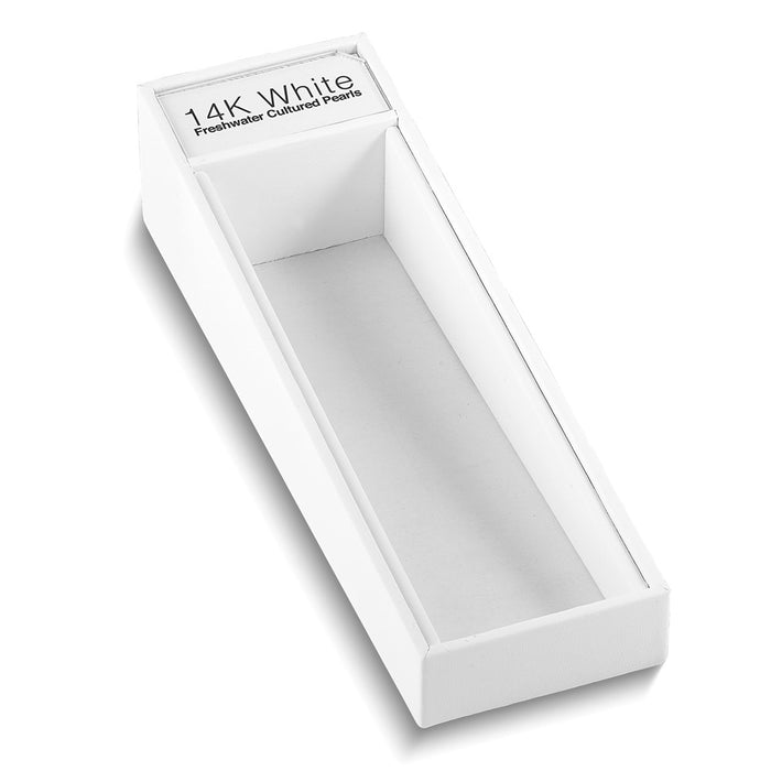 Shop 14K White Gold Button Pearl Stud Earrings | Stylish 5mm, Display Kit Included-3