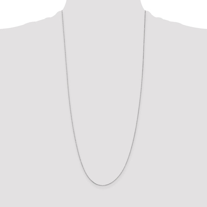 Buy 14K White Gold 30-Inch Box Chain, 0.5mm - Stylish & Affordable Jewelry-4