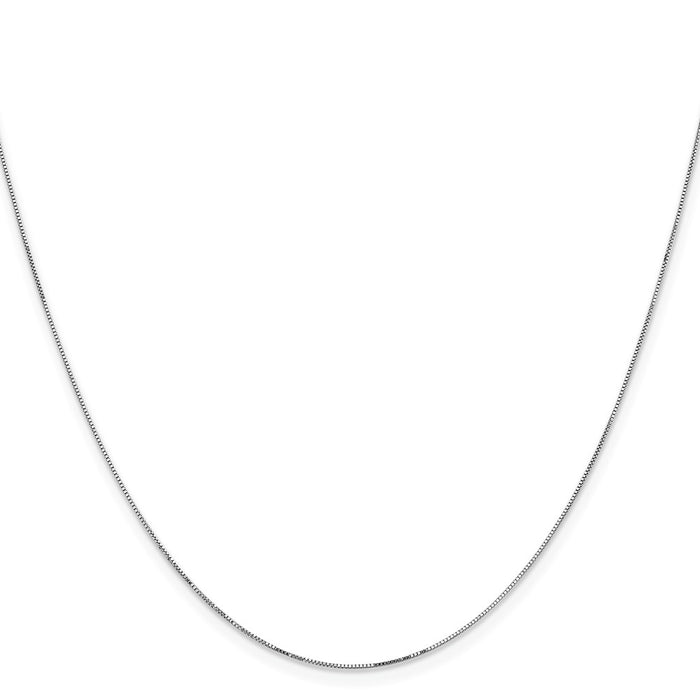 High-Quality 14K White Gold 20-Inch Box Chain, Stylish 0.5mm Design-2