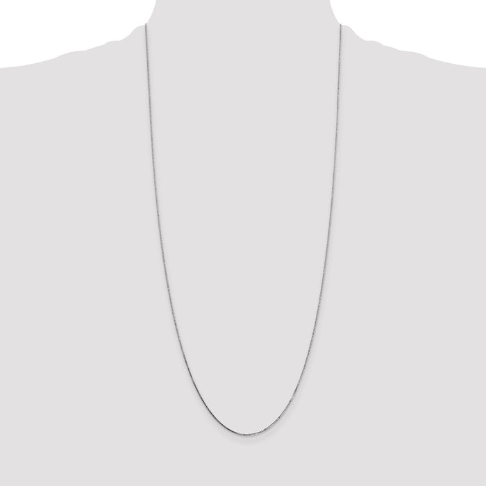Shop Stylish 30-Inch 14K White Gold Box Chain - Durable 0.7mm Design-4
