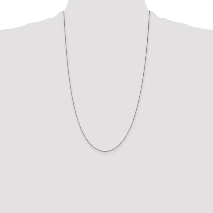 Buy Stylish 14K White Gold Box Chain 26-Inch 0.7mm - Luxury Jewelry Deal-4