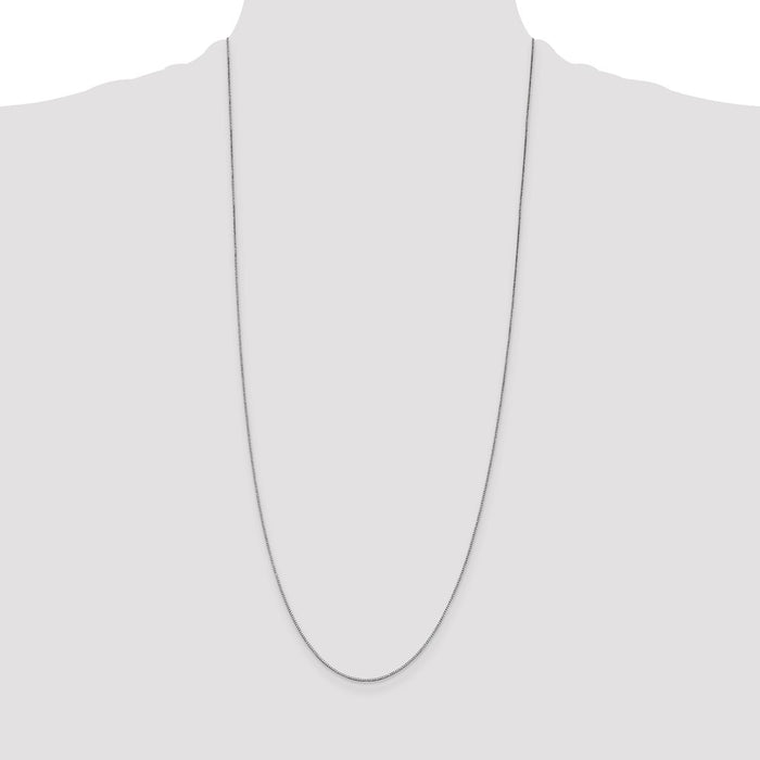 Shop Stylish 30-Inch 14K White Gold 0.7mm Box Chain with Lobster Clasp-4