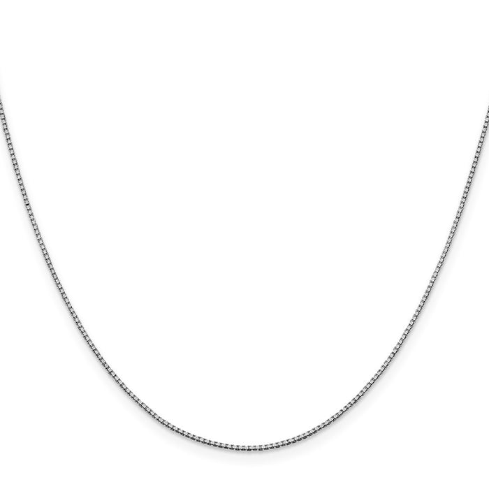 Shop Stylish 24-Inch 14K White Gold .95mm Box Chain with Lobster Clasp-2